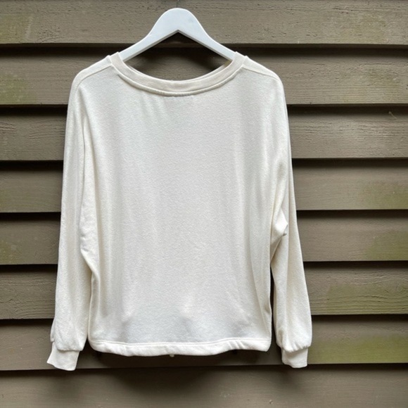 Anthropologie Saturday Sunday Fleur Cream Multicolored Sweatshirt Size Small - Picture 2 of 9